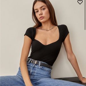 Reformation Zya Knit Top in Bone Size M